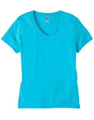 Hanes Women’s Lightweight Jersey V-Neck T-Shirt