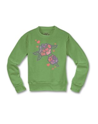 Hanes EcoSmart® Girls' Graphic Crew Sweatshirt