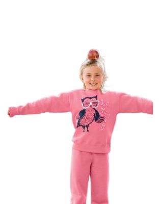 Hanes EcoSmart® Girls' Graphic Crew Sweatshirt