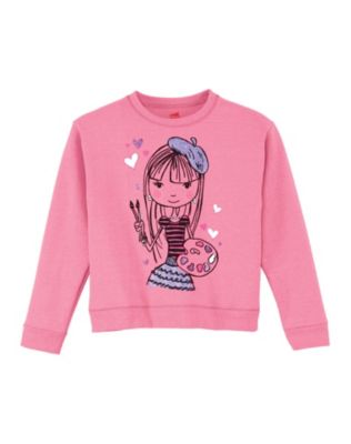 Hanes EcoSmart&reg; Girls' Graphic Crewneck Sweatshirt