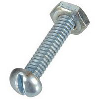 #10 24 By 1 Inch Slotted Round Head Machine Screws With Nut 7689 by Hillman Fasteners Best Price