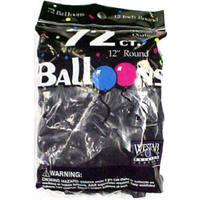 72 Count Black Helium Balloon 127201 by Tablemate Products Best Price