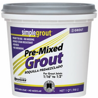 Simple Grout Quart Pre - Mixed Grout Delorean Gray PMG165QT by Custom Building Products Best Price