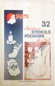 Set of 32 Santa Christmas Stencils 4-5040-2 by Chase Products Best Price
