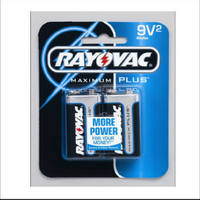 2 Pack 9 Volt Alkaline Battery A1604-2 by Spectrum Rayovac Best Price