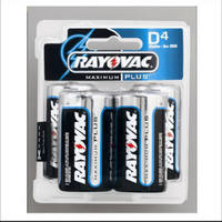 4 Pack D Alkaline Battery 813-4 by Spectrum Rayovac Best Price