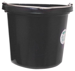 20 Quart Flat Side Buckets Black FB-120BX by Fortex Fortiflex Best Price