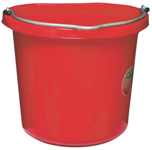 20 Quart Flat Side Bucket Red FB-120R by Fortex Fortiflex Best Price