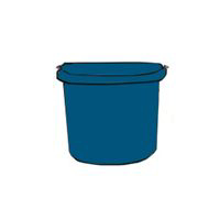 24 Quart Flat Side Bucket Blue FB124BL by Fortex Fortiflex Best Price