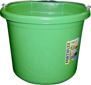 24 Quart Flat Side Bucket Green FB124GR by Fortex Fortiflex Best Price