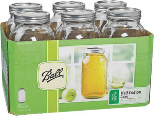 Ball 1/2 Gallon Mason Jars With Lids 6 68100 by Jarden Home Brands Best Price