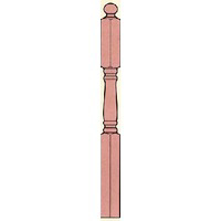 4 By 4 By 48 Inch Newel Post HE4946048W by BW Creative Wood Industries Best Price