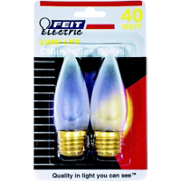 40 Watt Incandescent Chandelier Straight Tip Torpedo Frosted BP40ETF by Feit Electric