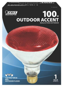 100 Watt Parabolic Incandescent Floodlight Par 38 Red Medium Brass Base 100PAR/R/1 by Feit Electric Best Price