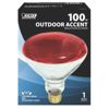 100 Watt Parabolic Incandescent Floodlight Par 38 Red Medium Brass Base 100PAR/R/1 by Feit Electric