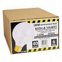 Feit 40 Watt 3 1/8 inch Incandescent Globe G 25 Clear 6 pack