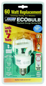 11 Watt Eco Bulb Compact Fluorescent Bulb Soft White BPESL11T by Feit Electric Best Price
