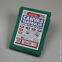 8 Foot By 10 Foot 10 Ounces Green Canvas Tarp K-CT0810G by Intex Supply