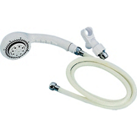 Handheld Shower Head With Six Massage Settings B1095WH by Mintcraft