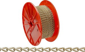 200 Foot #16 Brass Double Chain 072-1667 by Campbell Chain Best Price