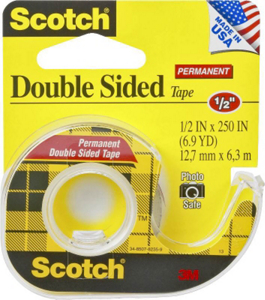 Scotch Double Faced Tape Transparent 1/2 By 250 Inch 136 by 3M