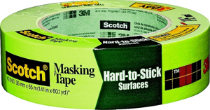 Scotch Masking Tape For Hard To Stick Surfaces Green 1 1/2 Inch By 60 Yards 2060-1.5A by 3M Best Price