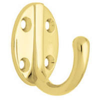 2 Inch Polished Brass Single Robe Hook B46116J-PB-C or 54529 by Brainerd by Liberty Hardware Best Price