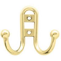 2 1/2 Inch White Double Robe Hook 54925 by Brainerd by Liberty Hardware Best Price