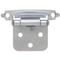 Polished Chrome Self Closing Overlay Hinge H0103AV-CHR-O2 or 69202 by Brainerd by Liberty Hardware Best Price