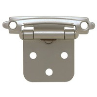 Satin Nickel Self Closing Overlay Hinge 2 Pack H0103AV-SN-O2 or 69203 by Brainerd by Liberty Hardware Best Price