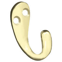 Polished Brass Single Prong Robe Hook B59103G-PB-C7 or 69281 by Brainerd by Liberty Hardware Best Price