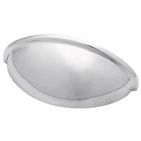 European Curved Design Cup Cabinet Pull Polished Chrome P83507V-CHR-C7 or 69322 by Brainerd by Liberty Hardware Best Price