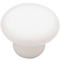 Ceramic Round Mushroom Cabinet Knob White P95710V-W-C7 or 69335 by Brainerd by Liberty Hardware Best Price