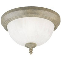 1 Light Flush Mount Ceiling Fixture Cobblestone Frosted White Alabaster Glass 67605 by Westinghouse Lighting Best Price