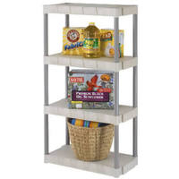 4 Shelf Taupe Shelf Unit 931402 by Plano Molding Best Price
