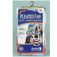 3 By 6 Foot Pleated Polycotton Fan With 5 Stripes and Stars 483200R by Annin Best Price