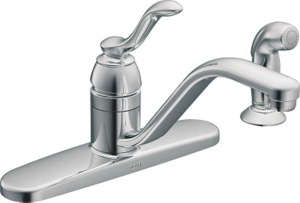 Banbury 1H Kitchen Faucet W Spray Chrm CA87528 by Moen Best Price