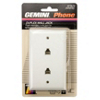 White Modular Duplex Phone Jack WTA74 by Philips Accessories