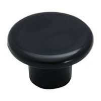 Basic Plastic Cabinet Knob Black BP802-PBK by Amerock