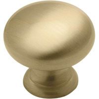 Basic Advantage Solid Brass Cabinet Knob Brushed Brass Finish BP1950-BRB by Amerock