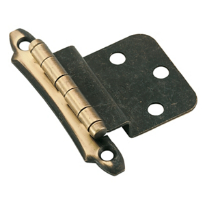 Modern Steel Hinge 3/8 Inch Inset Pair Antique Brass BP7538-AE by Amerock Best Price