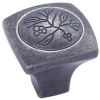 Botanica Vineyard New Royal Leaf Square Cabinet Knob Wrought Iron Dark BP4475-WID by Amerock