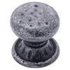 Eclectic Ambrosia Euro Stone Round Cabinet Knob Wrought Iron Dark BP4485-WID by Amerock