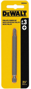 # 3 Screwdriver Bit Tip 3 1/2 DW2033 by Dewalt Power Tools Best Price