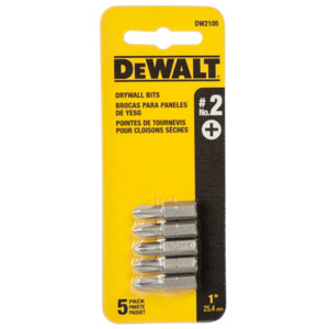 5 Piece #2 Drywall Bit Tip DW2105 by Dewalt Power Tools Best Price