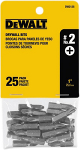 25 Pack #2 Drywall Bit Tip DW2125 by Dewalt Power Tools Best Price