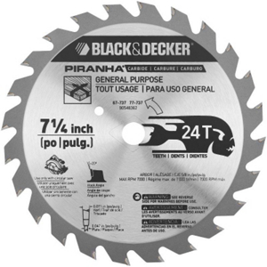 Piranha 7 1/4 Inch 24 Teeth Piranha Circular Saw Blade 67-737 by Black and Decker Power Tools Best Price