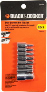 8 Piece Torx Insert Bit Set 71-464 by Black and Decker Power Tools Best Price