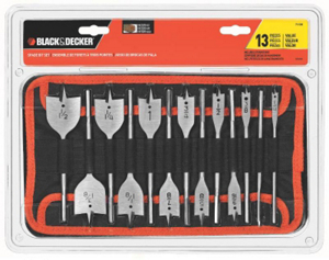 13 Piece Spade Bit Set With Softcase 71-536 by Black and Decker Power Tools