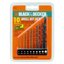 10 Piece Drill Bit Set 1/16 Inch Through 1/4 Inch 15557 by Black and Decker Power Tools